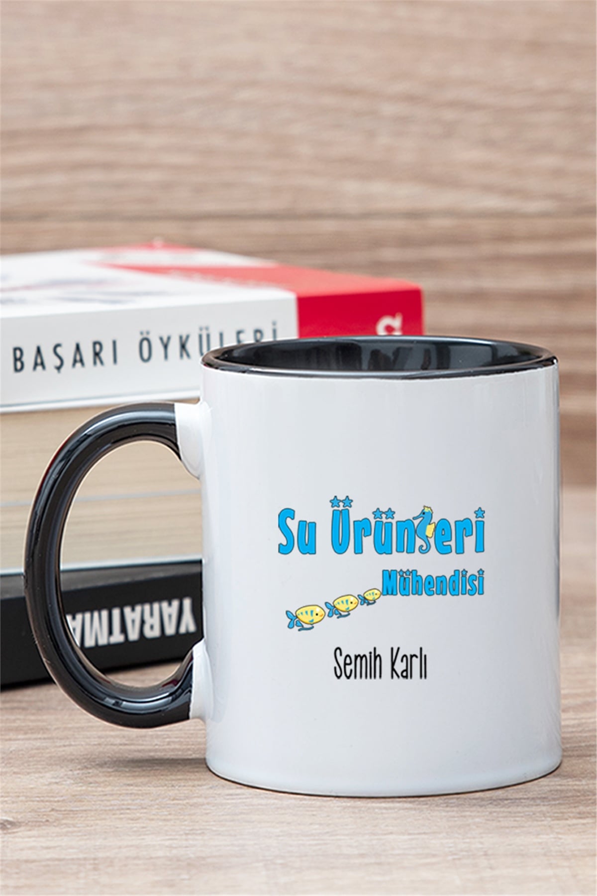 Su Ürünleri Mühendisi İçi Renkli Kupa Bardak
