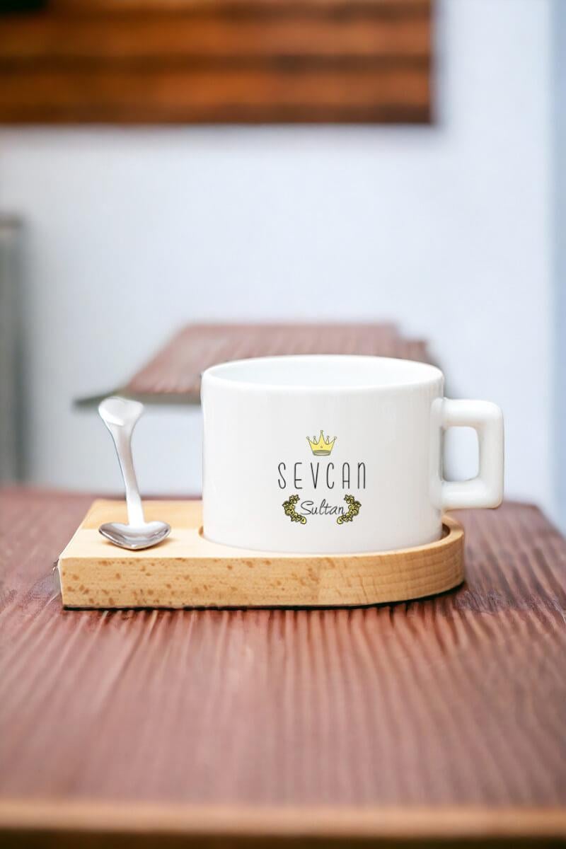 Sultan Tasarım Ahşap Altlıklı Fincan