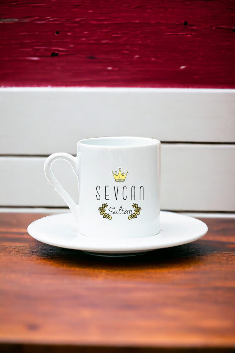 Sultan Tasarım Beyaz Türk Kahvesi Fincanı
