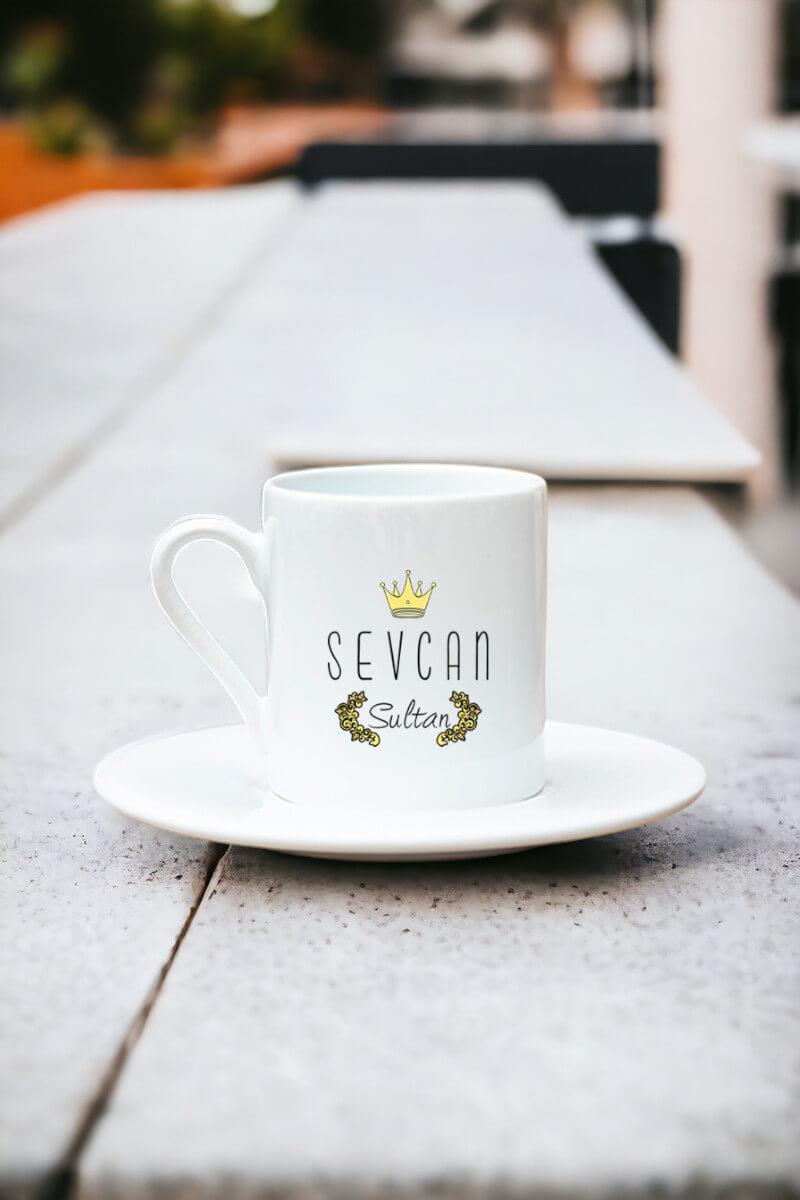 Sultan Tasarım Beyaz Türk Kahvesi Fincanı