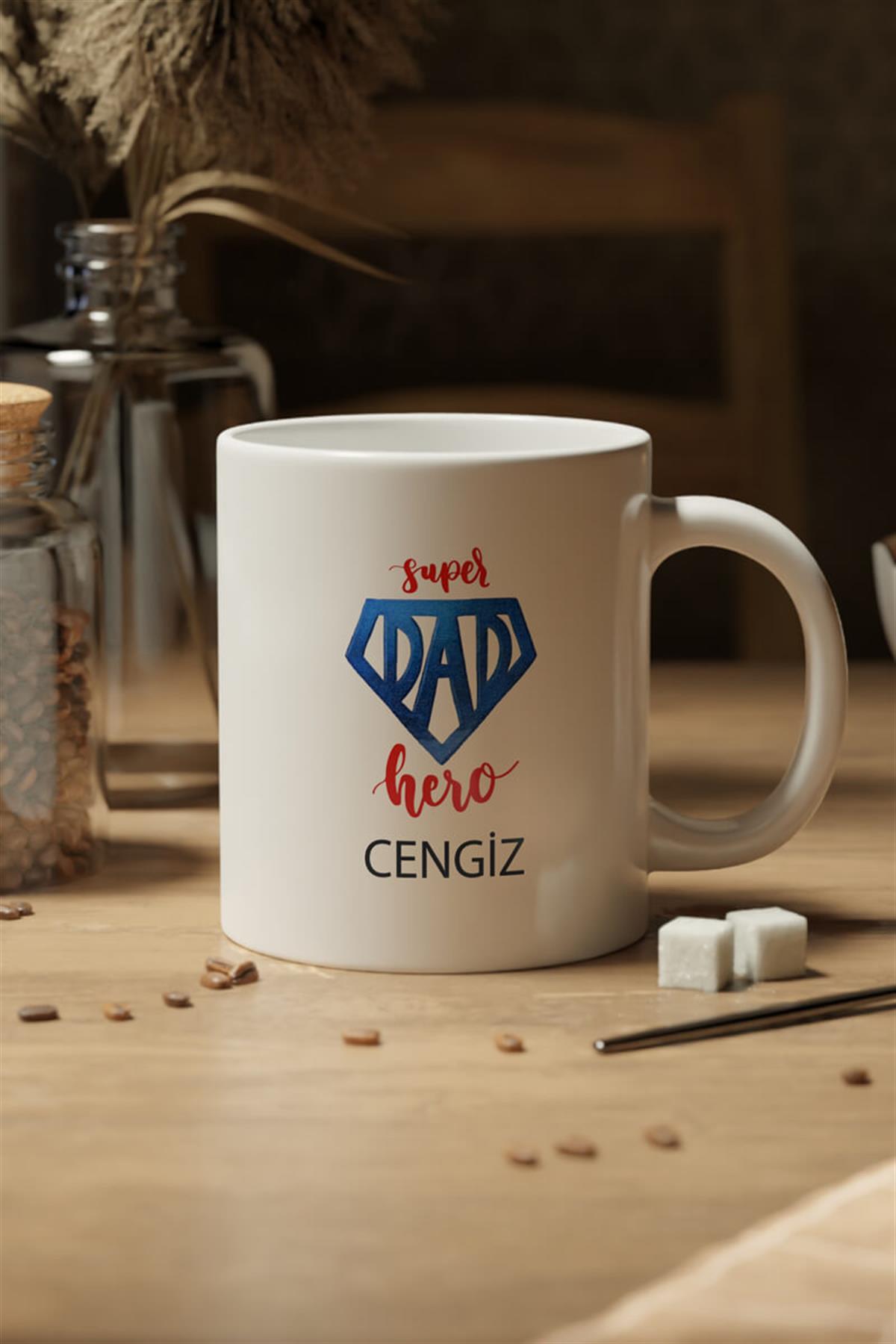 Super Dad Babaya Hediye Beyaz Kupa Bardak