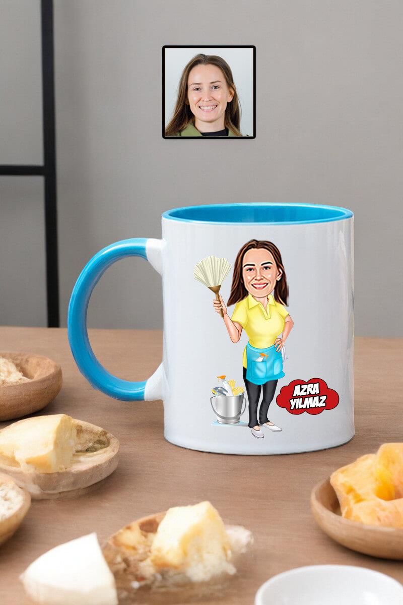 Titiz Annelere Hediye Kişiye Özel Karikatürlü Kupa Bardak