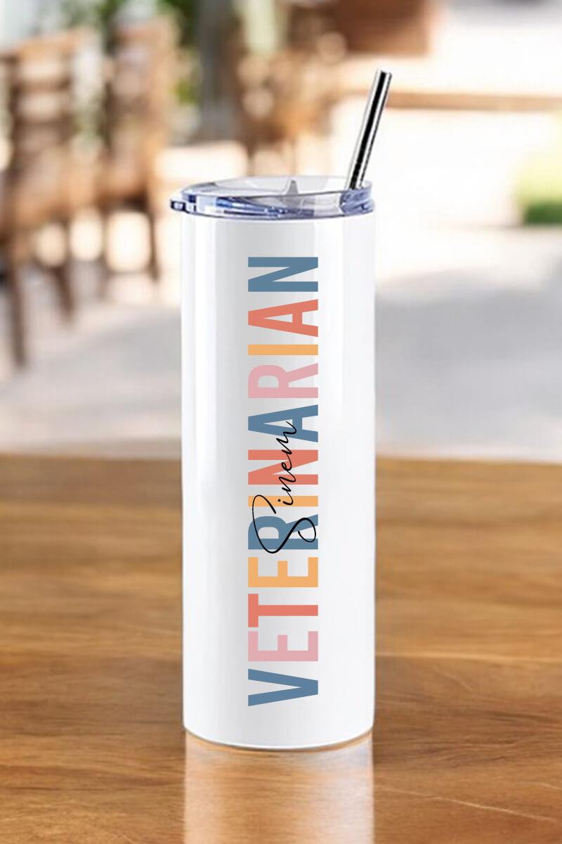 Veteriner Hekimine Hediye İsme Özel Çelik Termos Bardak