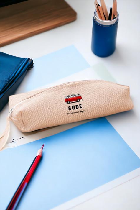 Vosvos Minibüs Tasarım Keten Bez Kalemlik