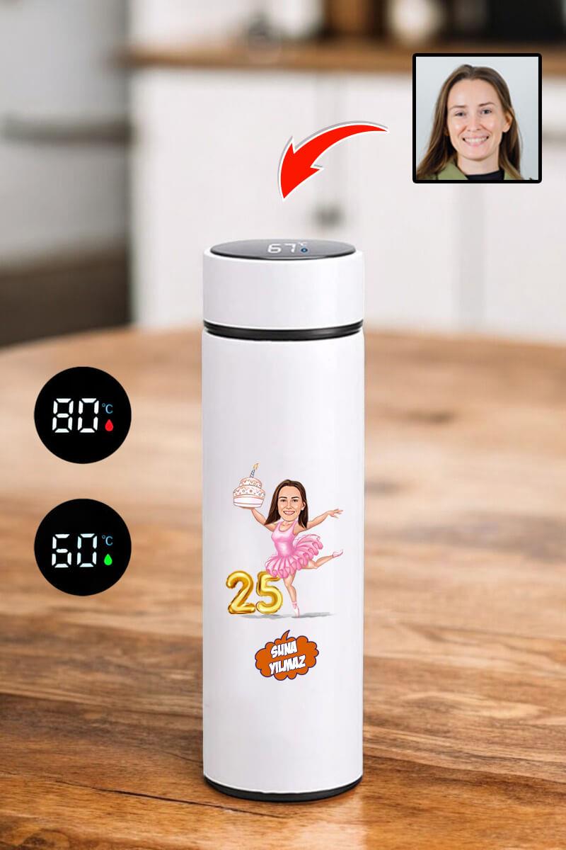 Yakın Arkadaşa Doğum Günü Hediyesi Karikatürlü Termos