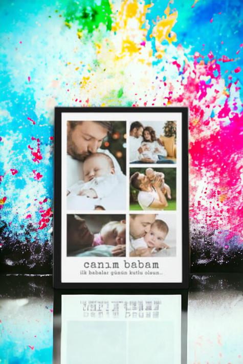 Yeni Babaya İlk Babalar Günü Hediyesi Dikdörtgen Çerçeve