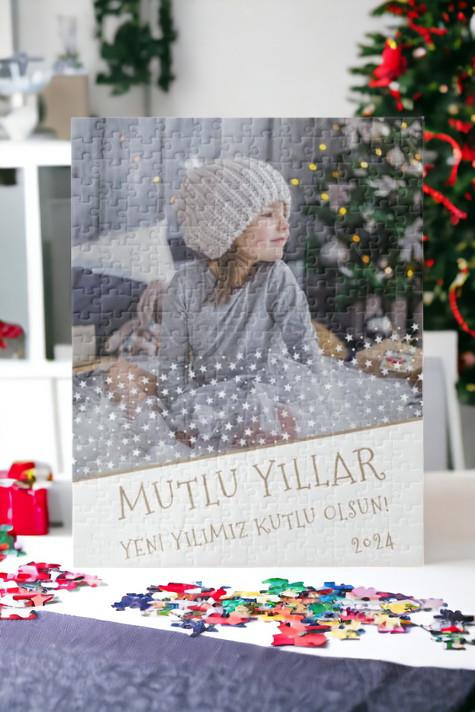 Yılbaşı Hediyesi Mutlu Yıllar Temalı Fotoğraflı Puzzle
