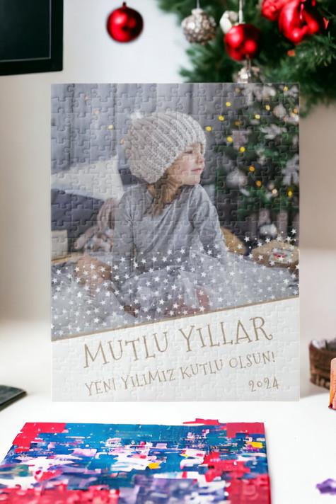 Yılbaşı Hediyesi Mutlu Yıllar Temalı Fotoğraflı Puzzle