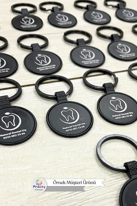 Yuvarlak Tasarım Metal Anahtarlık 0404-PETK