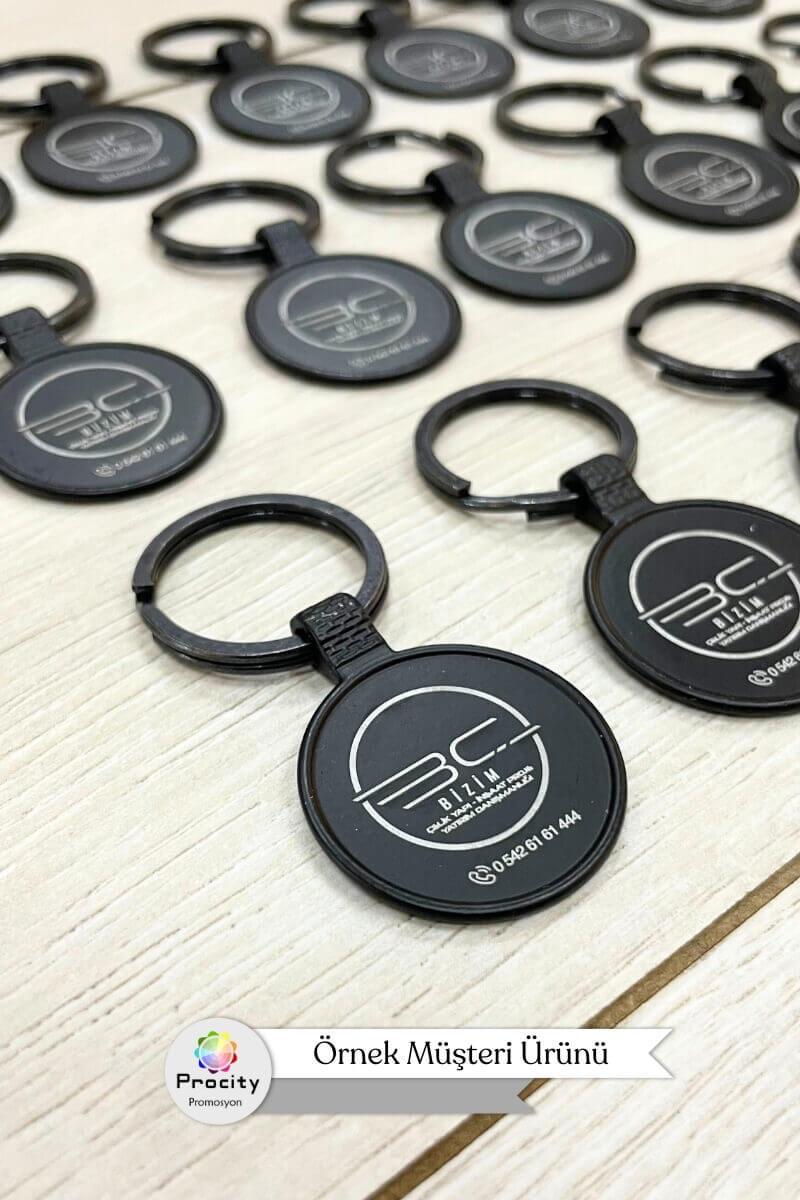 Yuvarlak Tasarım Metal Anahtarlık 0404-PETK