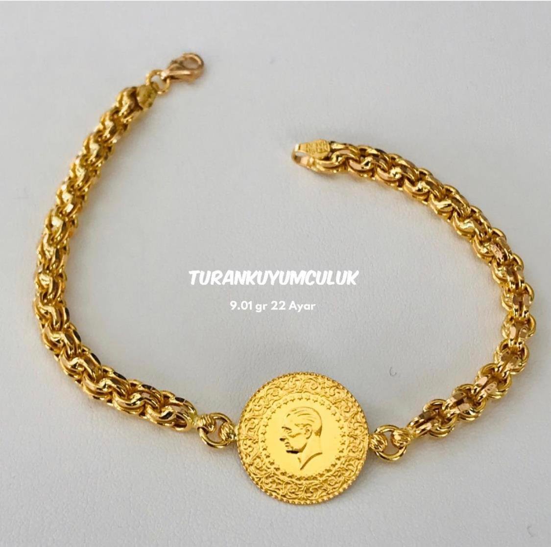22 Ayar Bileklik9,01 Gr - 22 Ayar