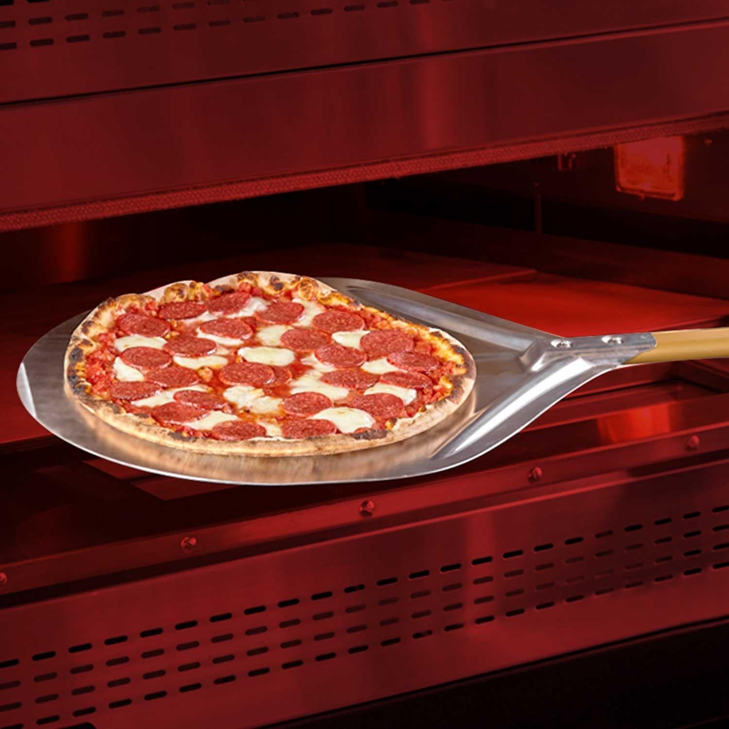 Abm Pizza Küreği 36 Cm, Yuvarlak, Alüminyum, Sap 75 Cm, Altınbaşak, Pizza Kürekleri