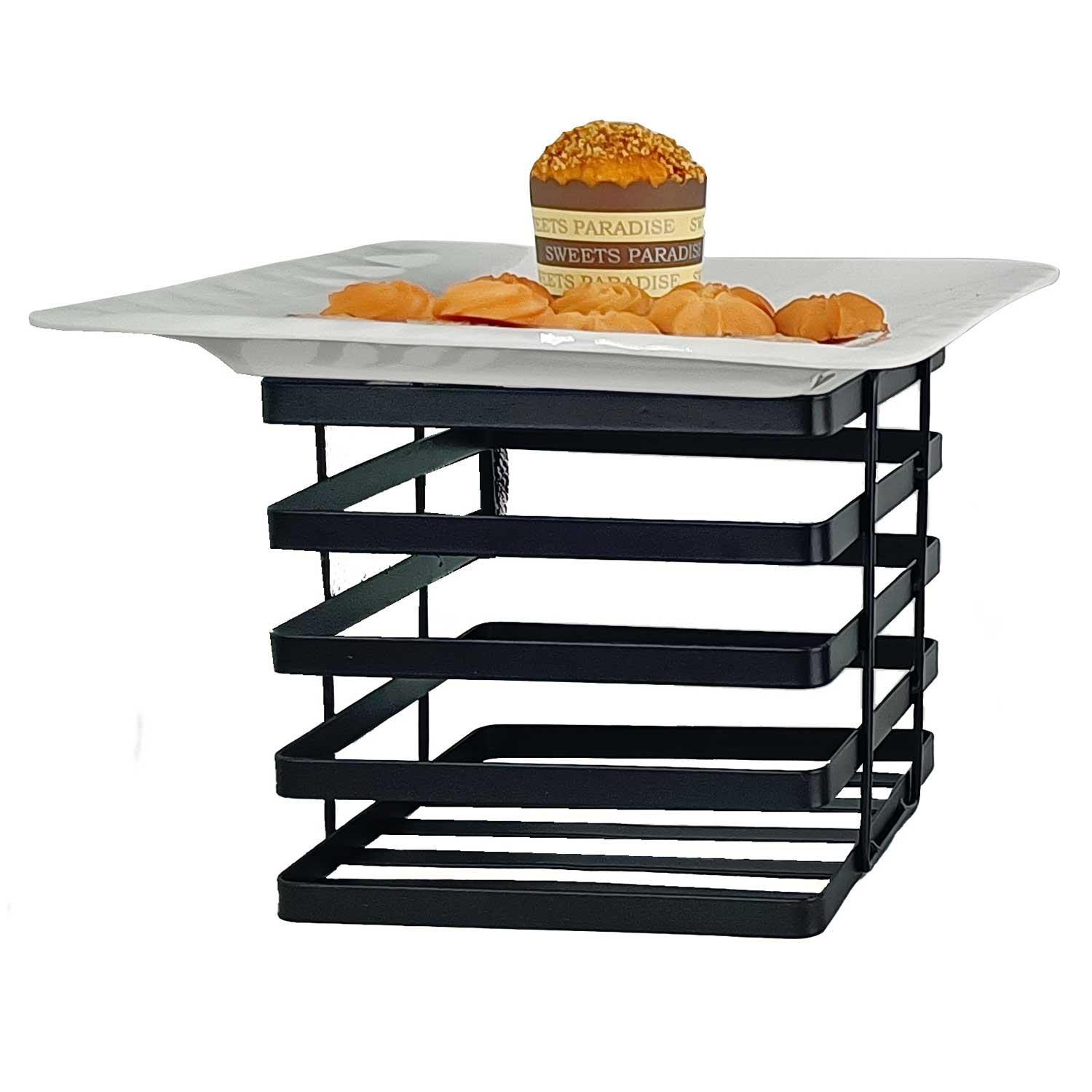 Açık Büfe Sunum Yükseltici, Kare Metal, 20x20x20 Cm, Groovy, Açık Büfe Sunum Yükselticiler