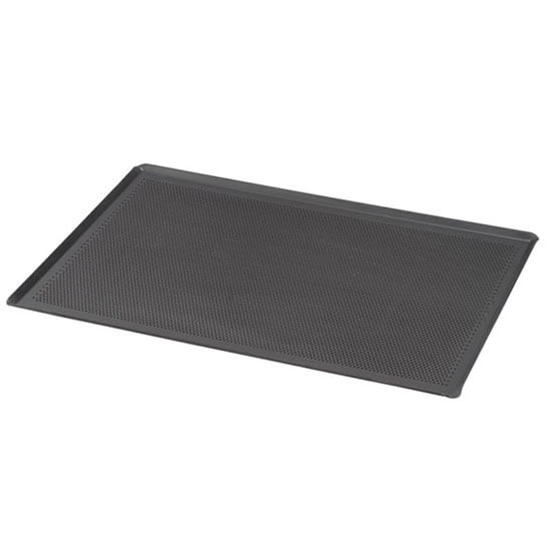 Al Metal İtalyan Açılı Kaplamalı Tava Delikli Alüminyum 2 mm 40x60 Cm Siyah