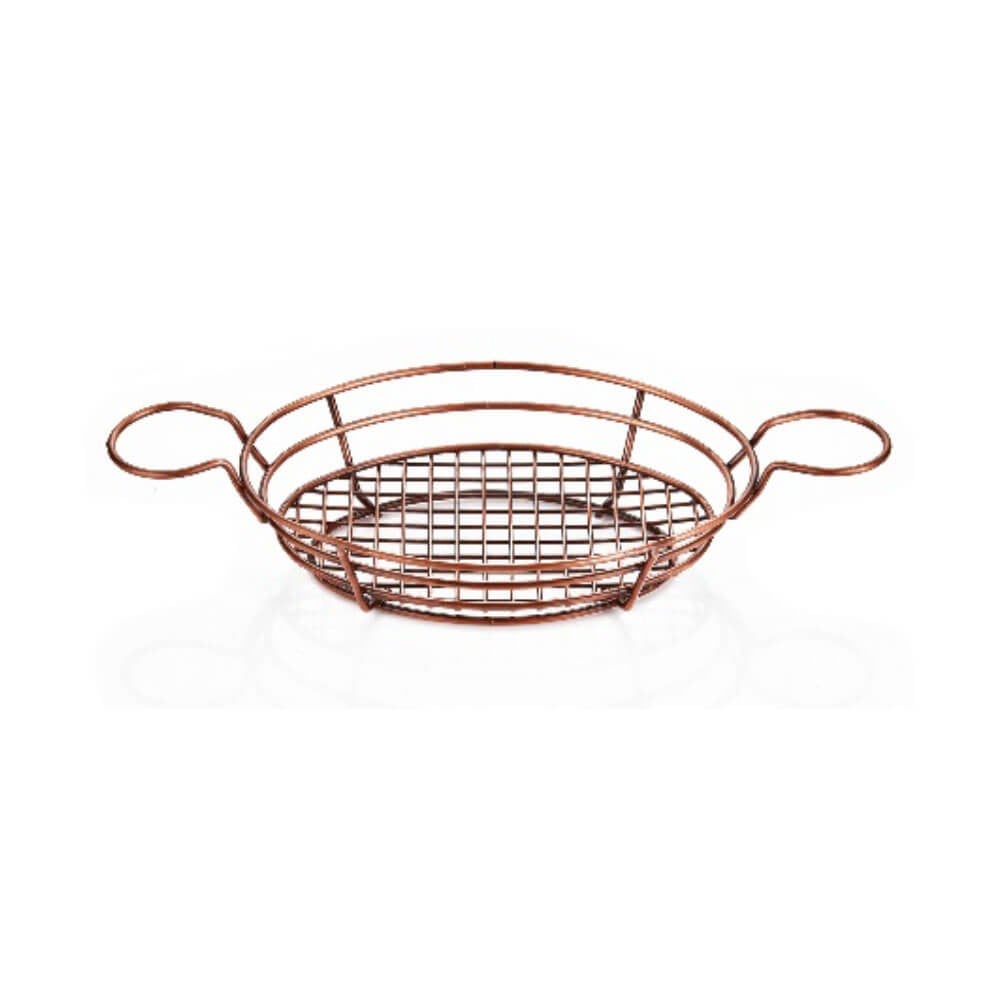 Altınbaşak Sunum Sepeti, Rustik Bakır 28 Cm