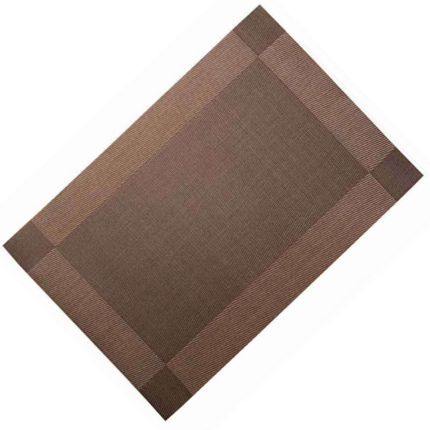 Amerikan Servis Pvc 30x45 cm, Kahverengi Çerçeveli Desen, (AS-10A), EPİNOX, Amerikan Servisler
