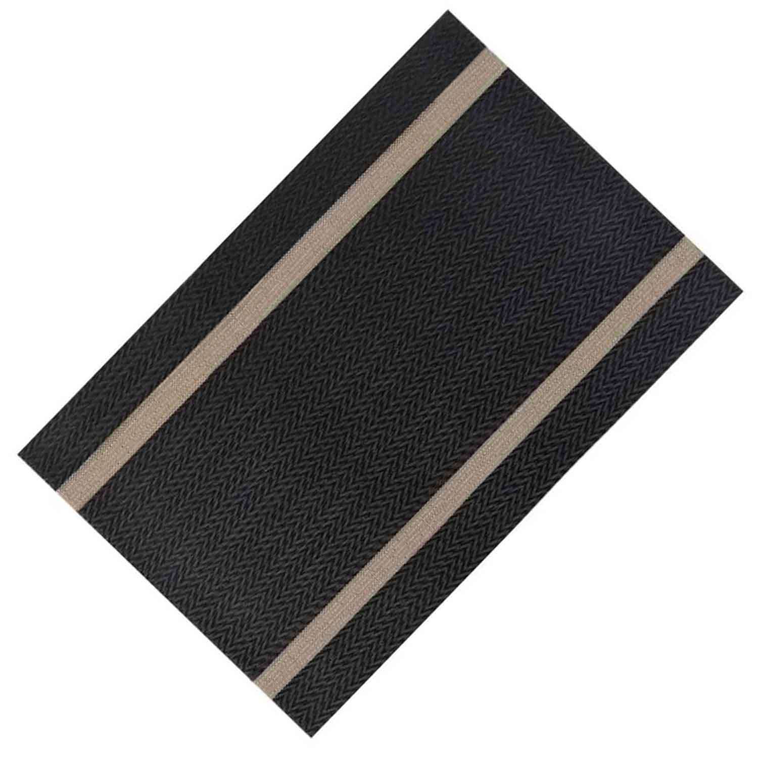 Amerikan Servis Pvc 30x45 cm, Siyah / Altın Şeritli, (AS-10H), EPİNOX, Amerikan Servisler