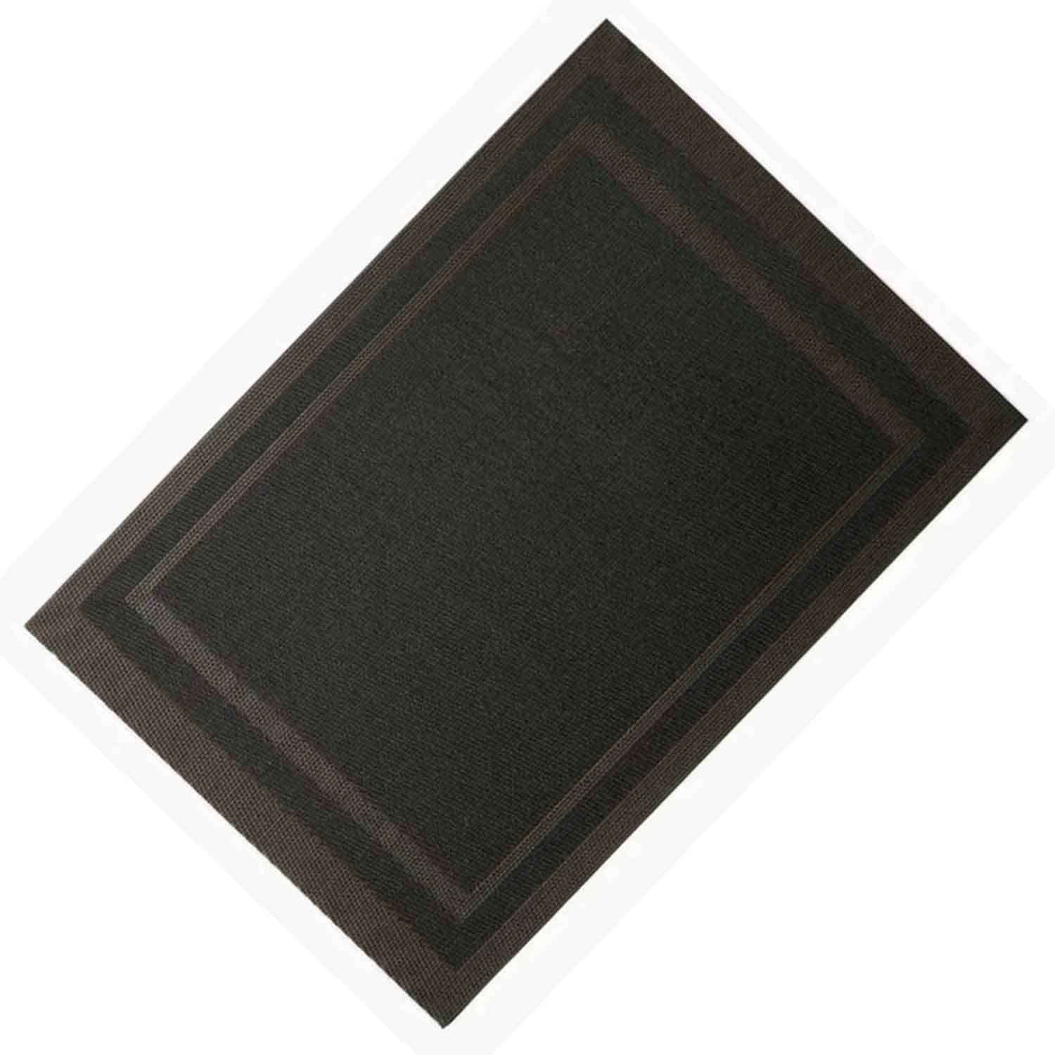 Amerikan Servis Pvc 30x45 cm, Siyah / Çerçeveli Desen, (AS-10G), EPİNOX, Amerikan Servisler