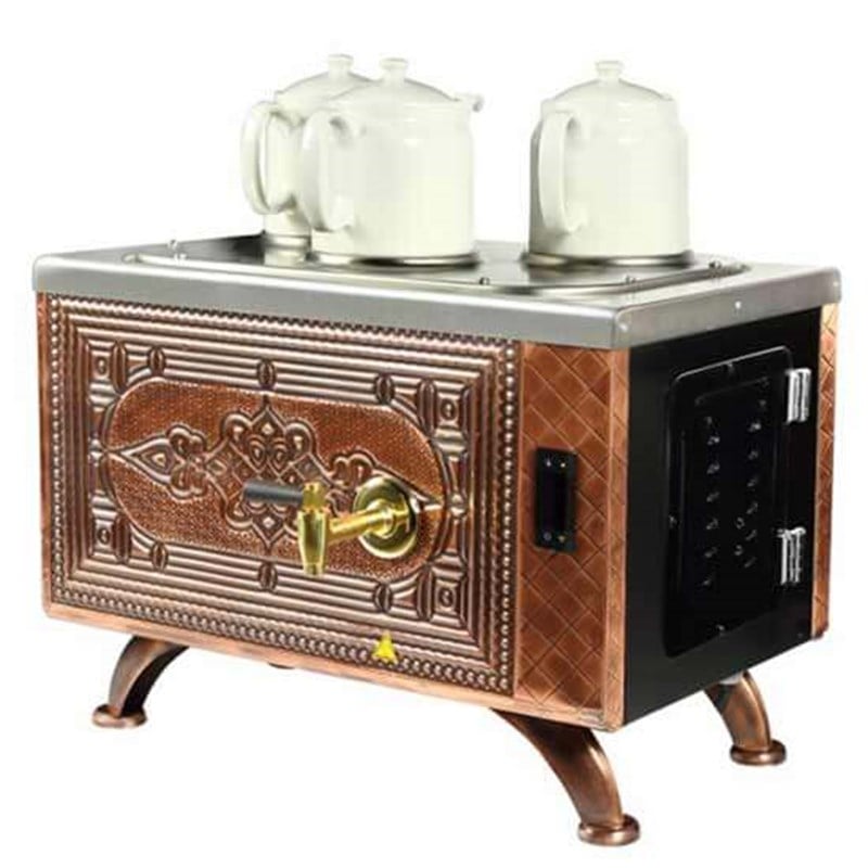 Ateşe Efes Dijital Çay Makinesi, Retro Elektrikli 3 Demlik