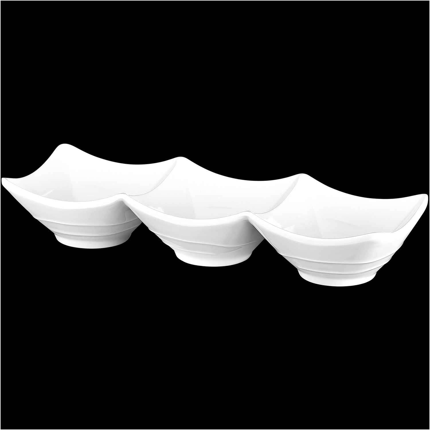 Biradlı Açık Büfe 3'lü Minimal Sunum Kasesi, 24.5x8.5x4.5 Cm, BİRADLI, Kaseler, Sunum Tabakları