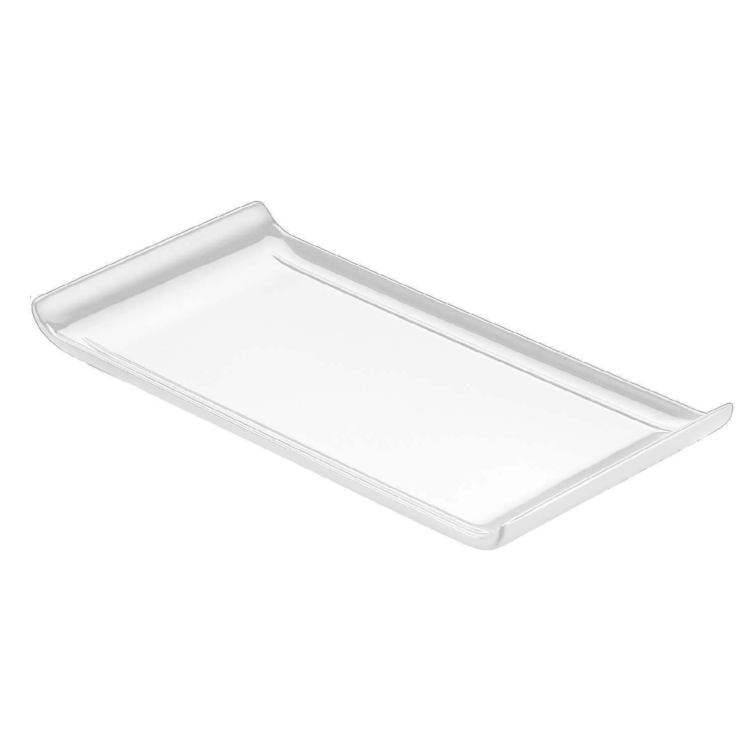 Biradlı Açık Büfe Pastane Sunum Tepsisi, 30x15x3 Cm, Beyaz, BİRADLI, Kategorisiz