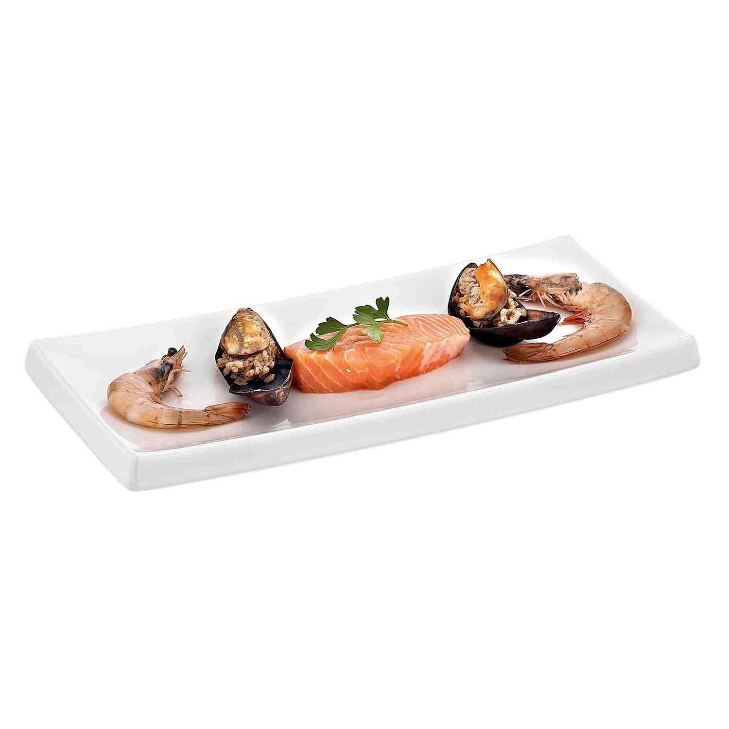 Biradlı Açık Büfe Sushi Sunum Tepsisi, 34x15x2 Cm, BİRADLI, Kategorisiz
