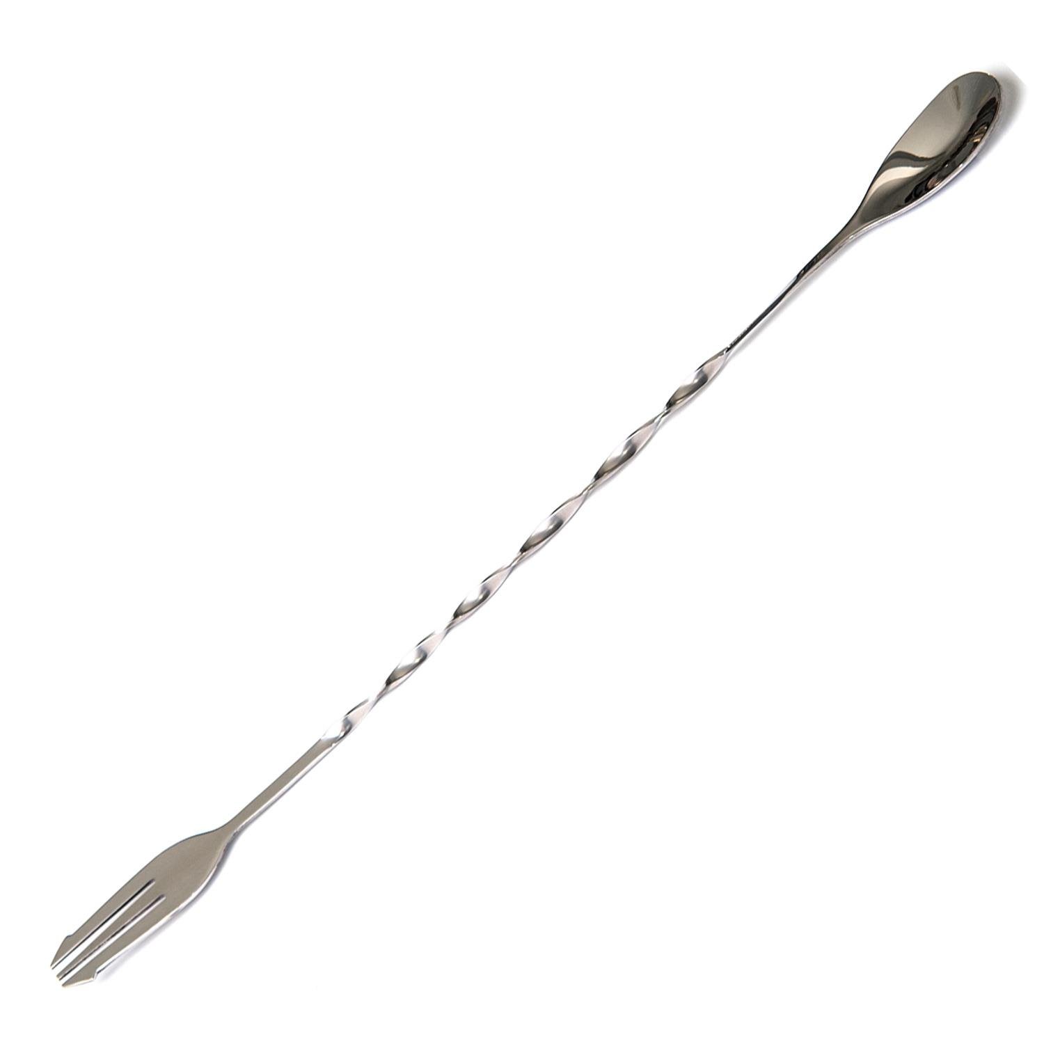 Biradlı Burgulu Çatallı Bar Kaşık 33 Cm, BİRADLI, Bar Kaşıkları