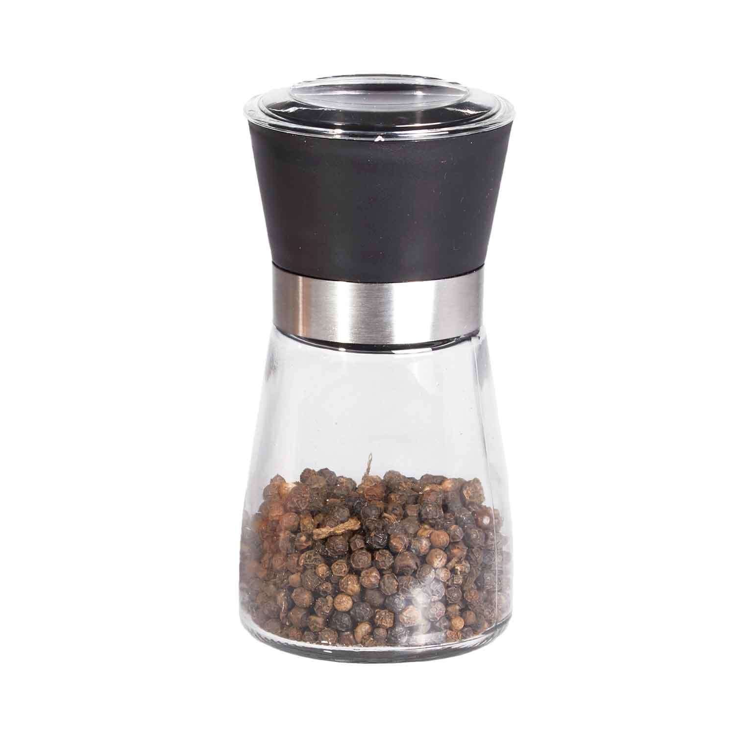 Biradlı Cam Tuz Karabiber Değirmeni, 13 Cm, Plastik Başlıklı, BİRADLI, Kategorisiz