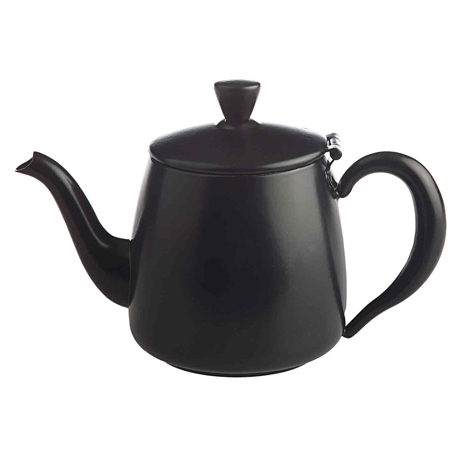 Biradlı Kahve ve Çay Potu, Çelik 550 ML, Siyah, Groovy, Demlikler