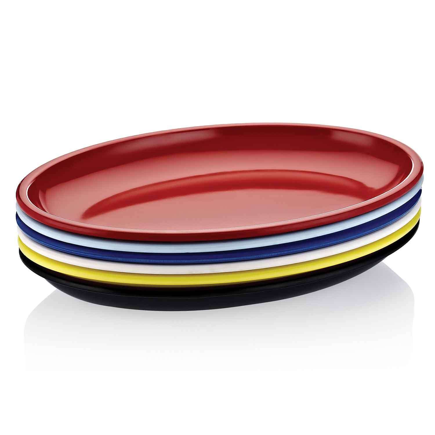 Biradlı Melamin Tabak, Oval, 48x34x5 cm, BİRADLI, Kategorisiz
