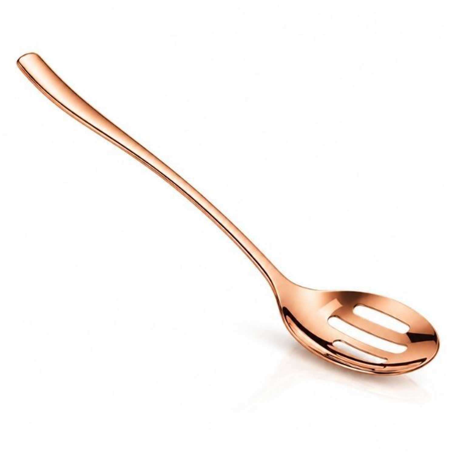 Biradlı Premium Delikli Servis Kaşığı, Bakır Renk, 5,5x24 cm, BİRADLI, Servis Kaşığı