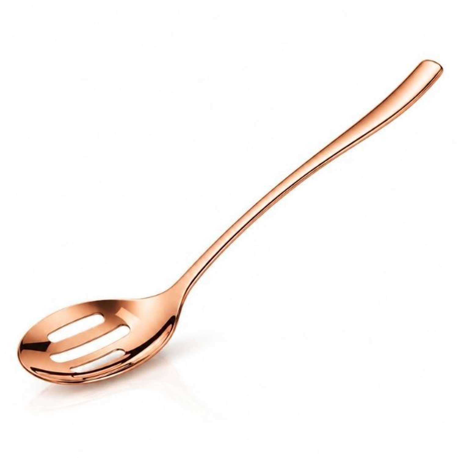Biradlı Premium Delikli Servis Kaşığı, Bakır Renk, 5,5x24 cm, BİRADLI, Servis Kaşığı