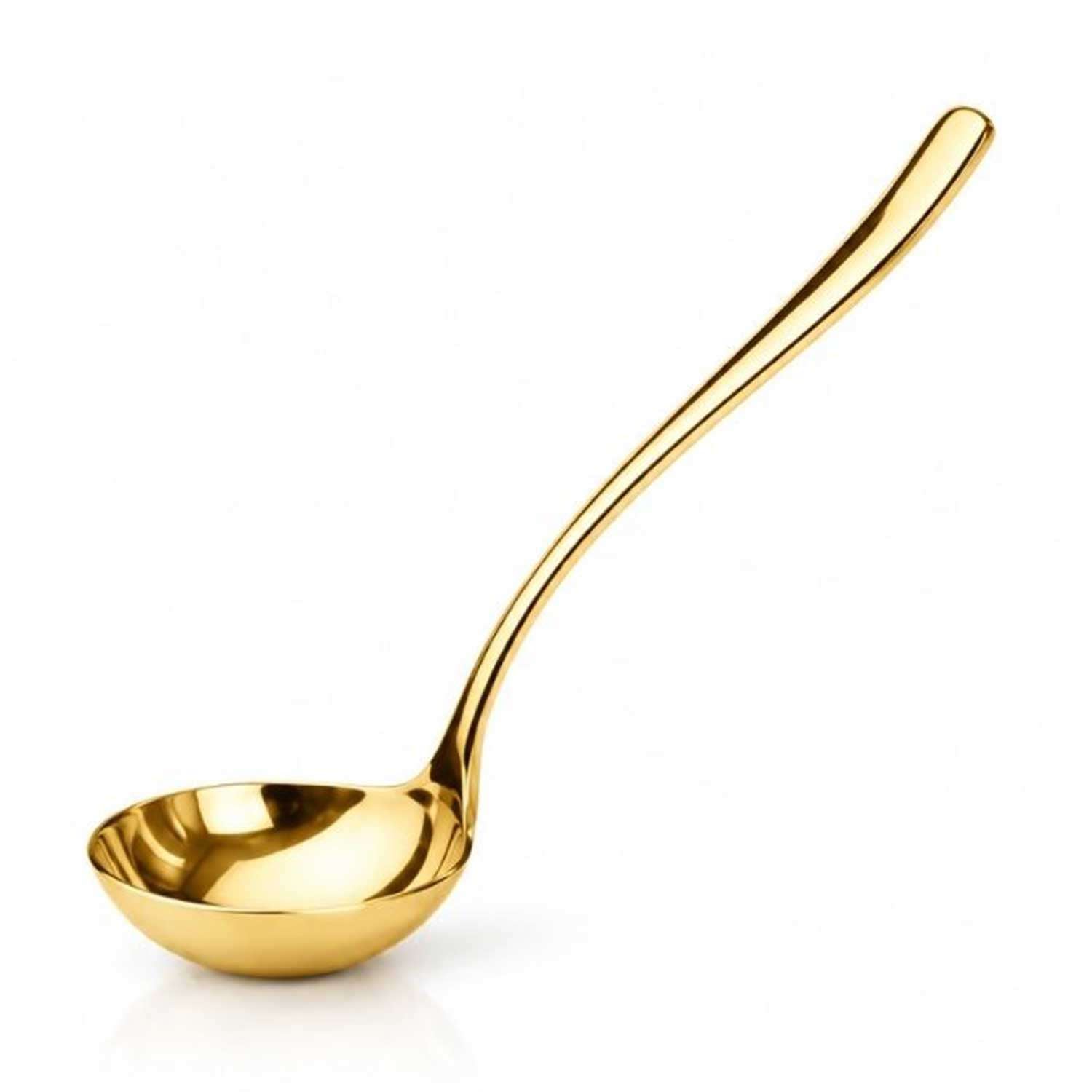 Biradlı Premium Servis Sos Kepçesi, Altın Renk, 6x18 cm, BİRADLI, Kepçeler