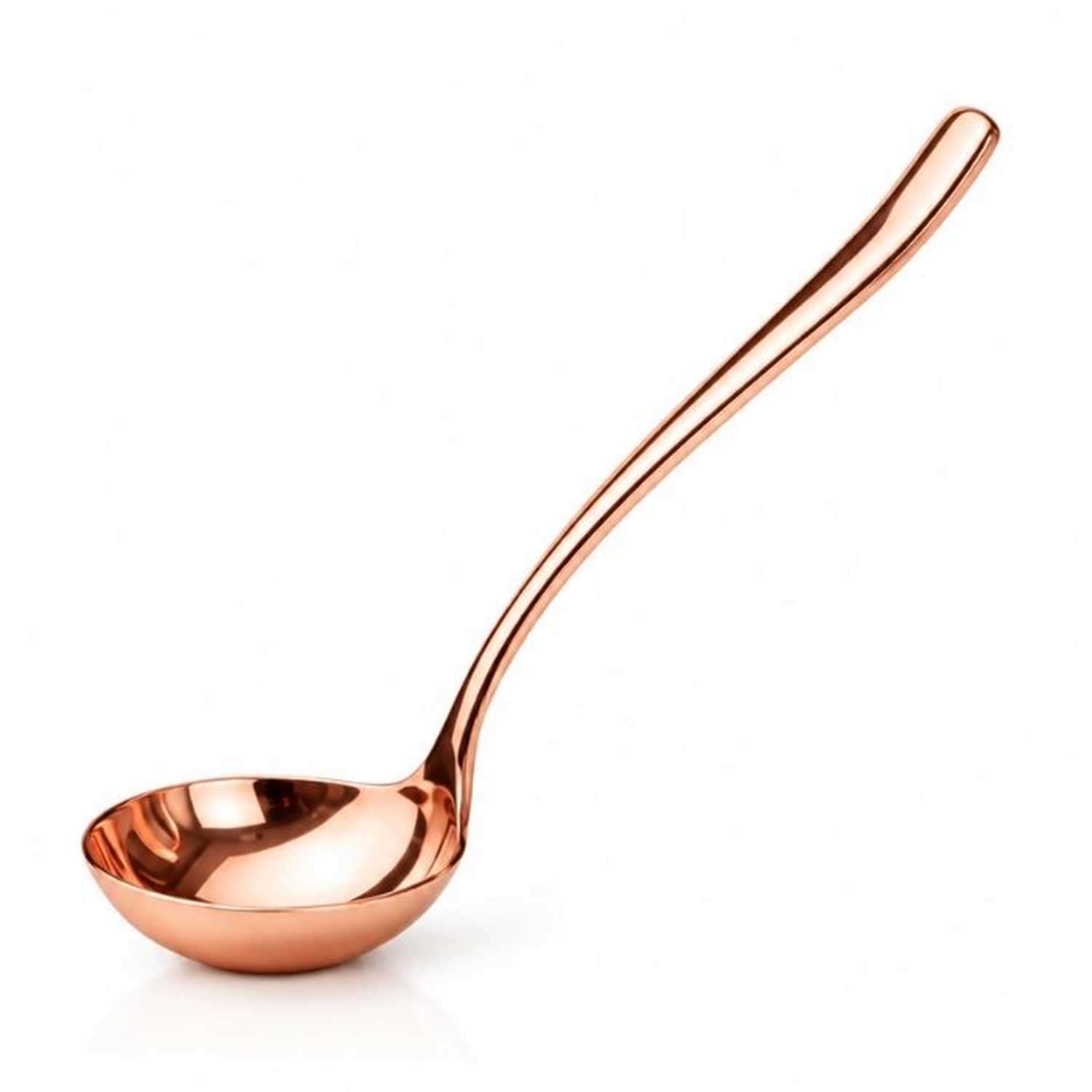 Biradlı Premium Servis Sos Kepçesi, Bakır Renk, 6x18 cm, BİRADLI, Kepçeler