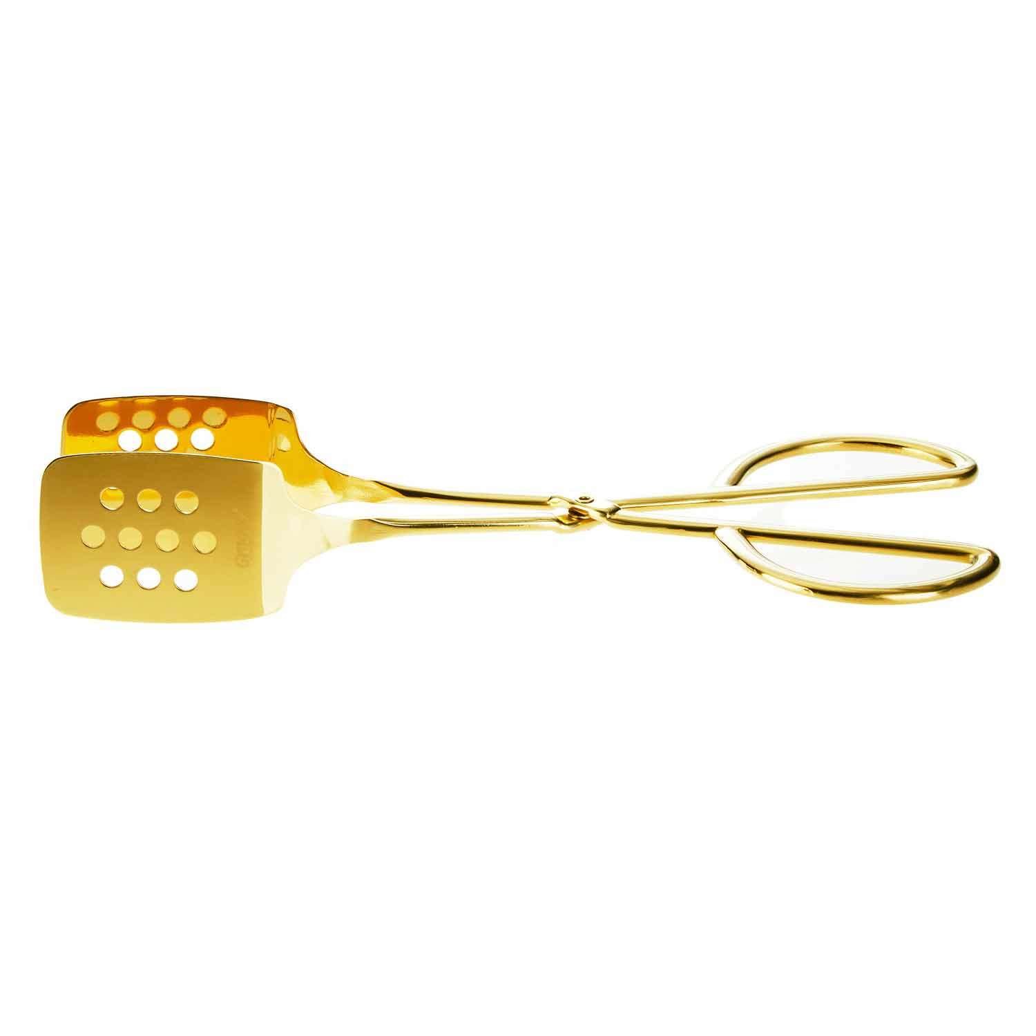 Biradlı Servis Makası, Delikli, Altın, 26 Cm, BİRADLI, Kategorisiz