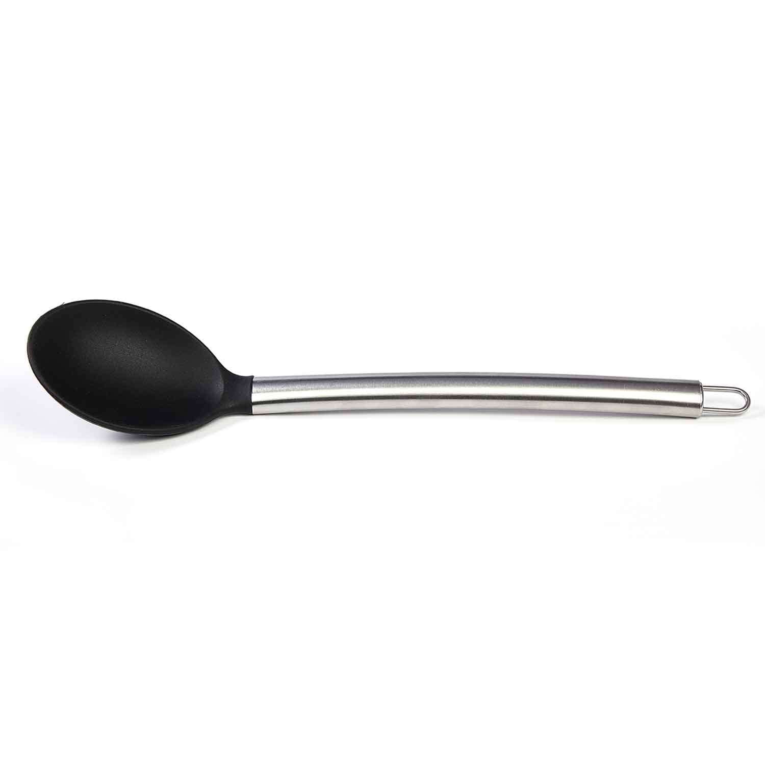 Biradlı Silikon Kaşık, Siyah, 35 Cm, BİRADLI, Kategorisiz
