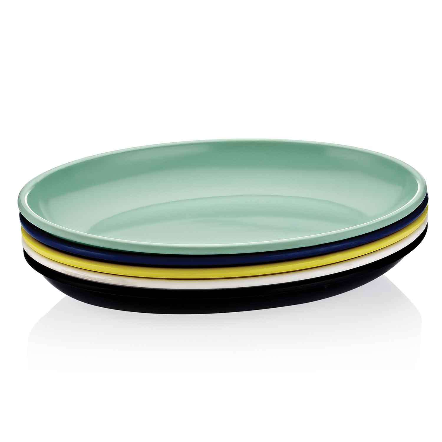 Biradlı Sunum Tabağı, Melamin, Oval, 55x39x6 Cm, BİRADLI, Kaseler, Sunum Tabakları