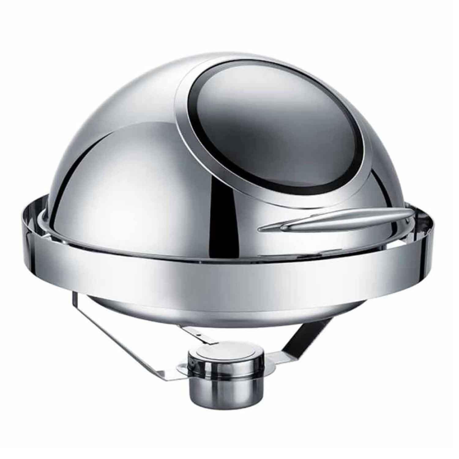 Chafing Dish Roll Top, Yuvarlak Gömme Camlı, 6 L (CDG-6C), EPİNOX, Reşo Chafing Dish