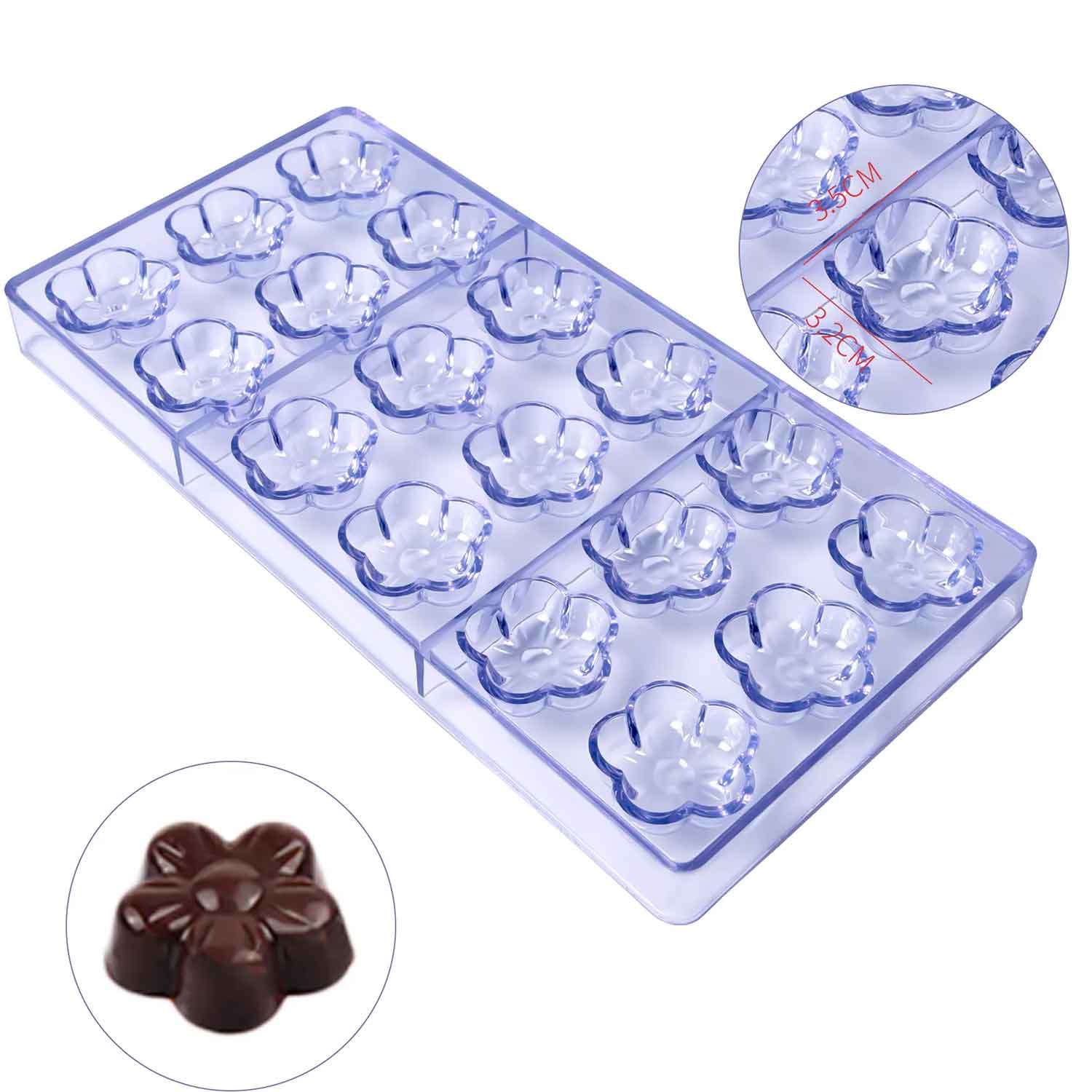 Çiçek Çikolata Kalıbı, Polikarbon, 27,5x13,5 Cm, EPİNOX, Silikon Polikarbon Kalıplar