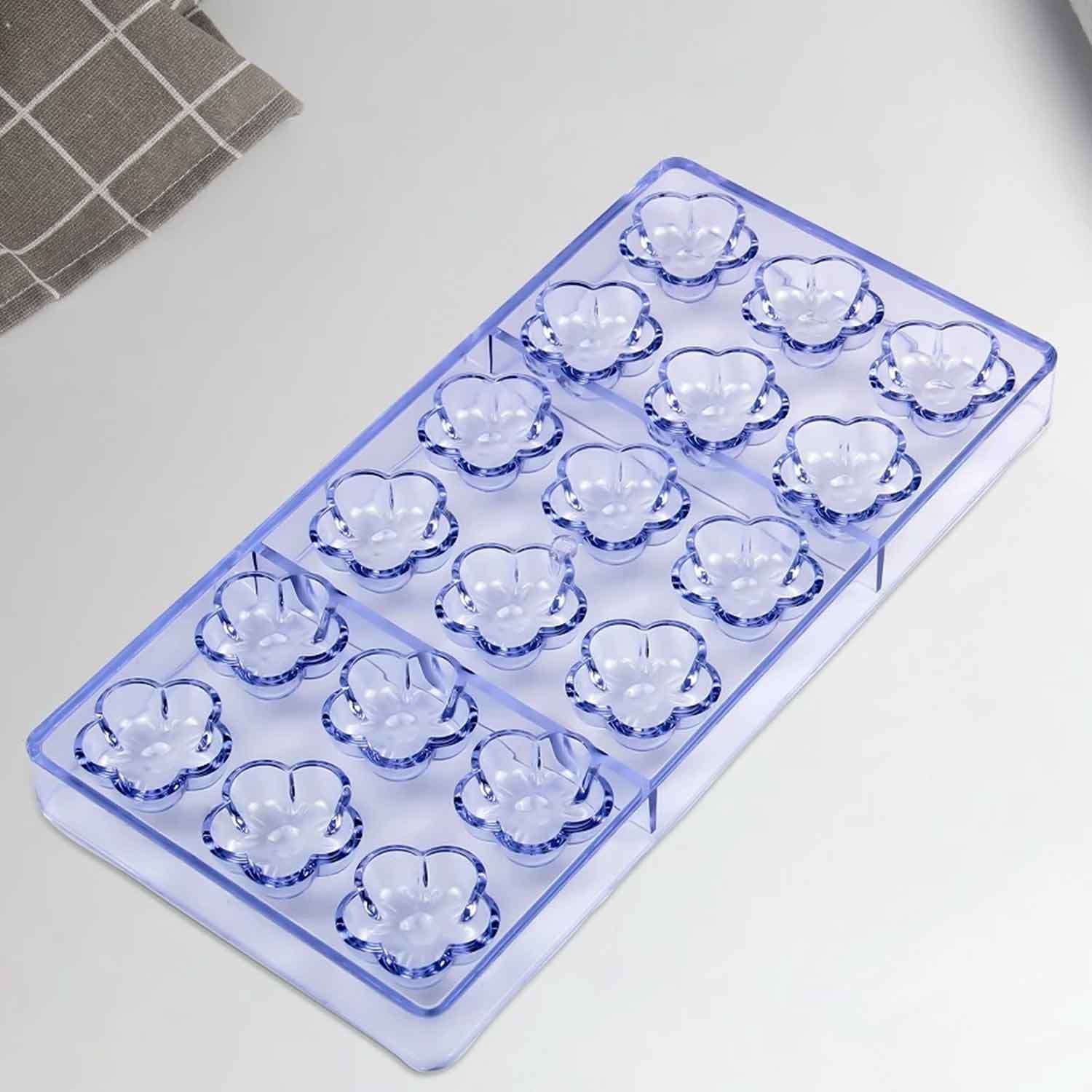 Çiçek Çikolata Kalıbı, Polikarbon, 27,5x13,5 Cm, EPİNOX, Silikon Polikarbon Kalıplar