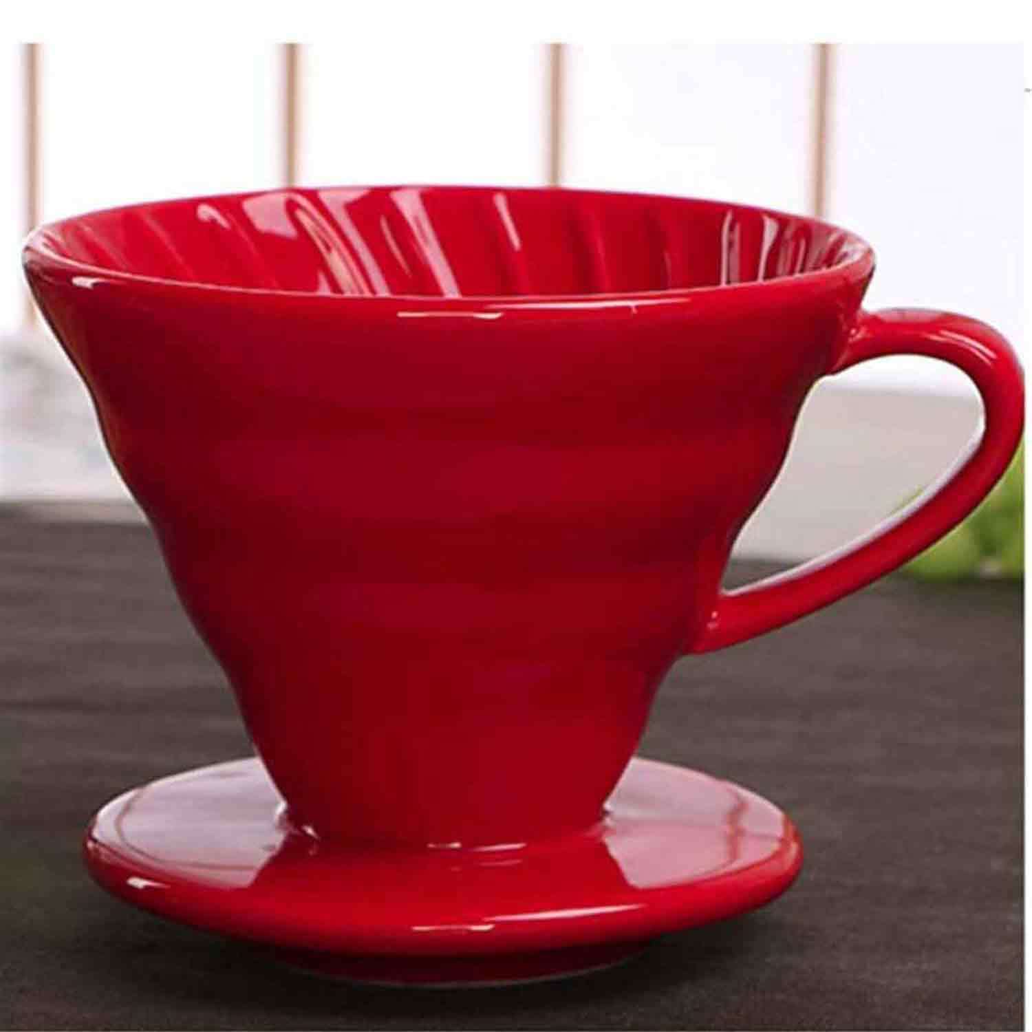 Epinox Dripper Seramik Kahve Demleme, Kırmızı, EPİNOX, Dripperler ve Setleri