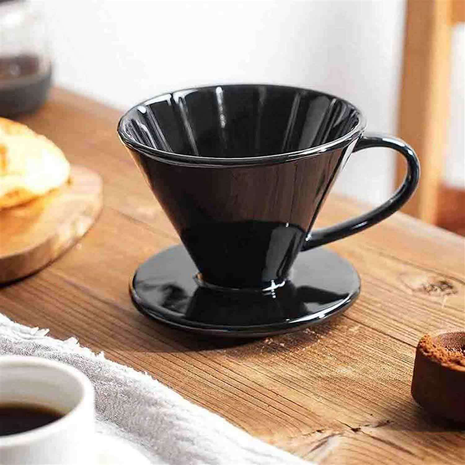 Epinox Dripper Seramik Kahve Demleme, Siyah, EPİNOX, Dripperler ve Setleri