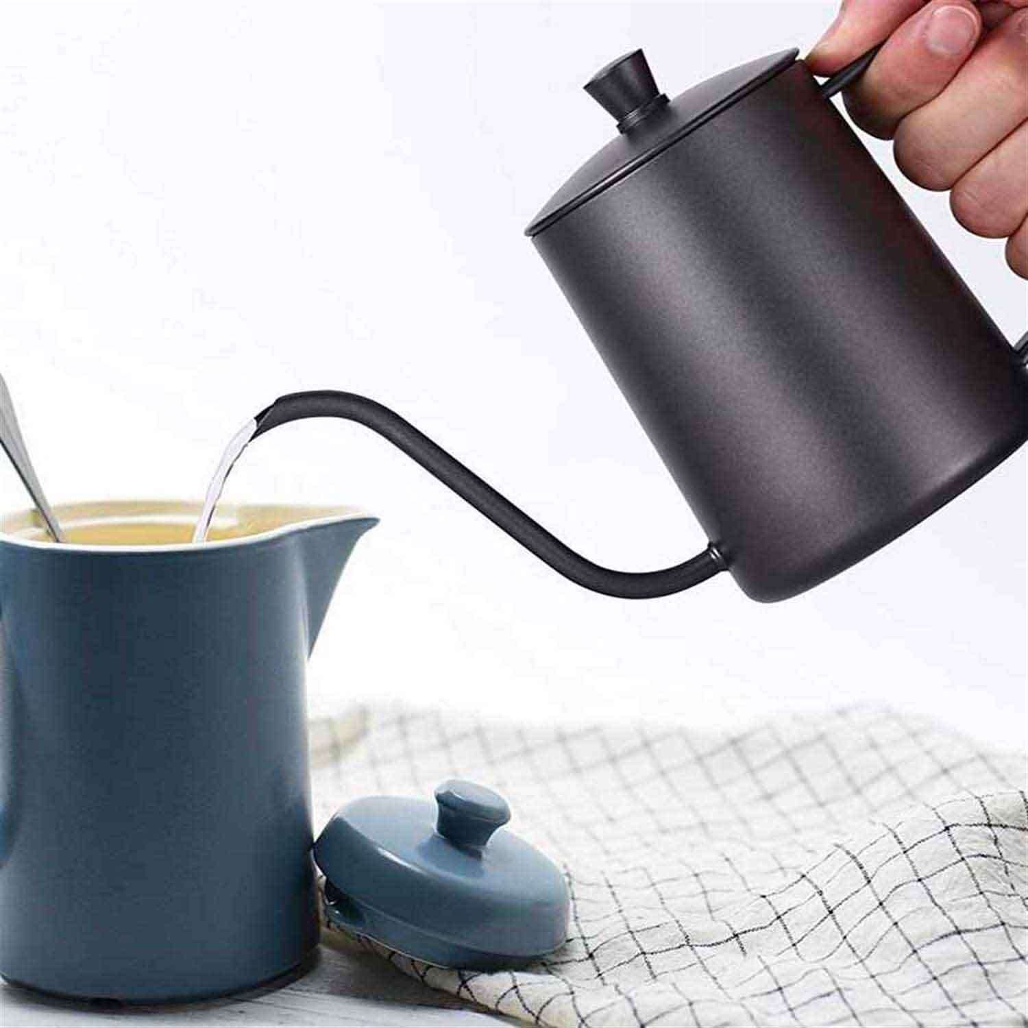 Epinox Mini Kettle, Siyah, Kapaklı, 600 ml, EPİNOX, Kettle