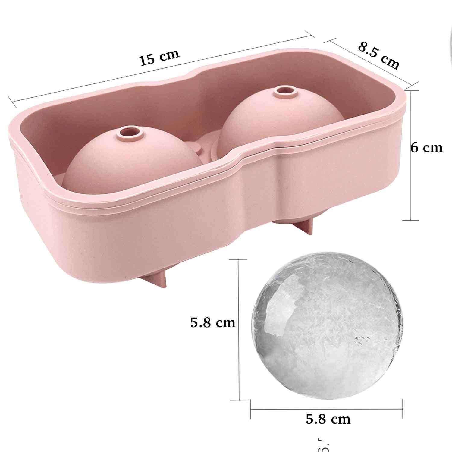 Eysigo Büyük Boy Silikon 2'li Top Buz Kalıbı, Powder, Eysigo, Silikon Buz Kalıpları