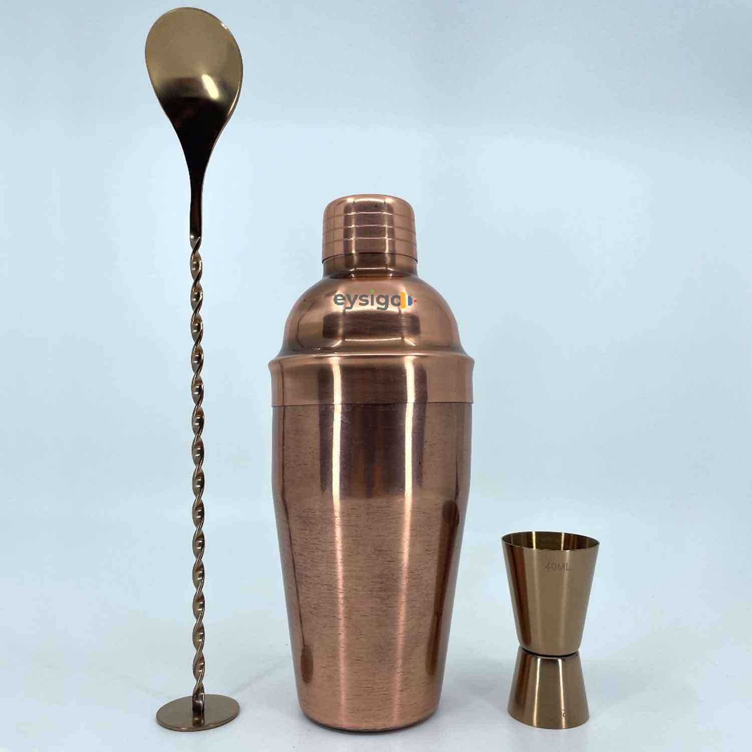 Eysigo Kokteyl Shaker Seti, Bakır, 500 ml, 3 Parça, Eysigo, Barmen Seti, Kokteyl Hazırlama Setleri