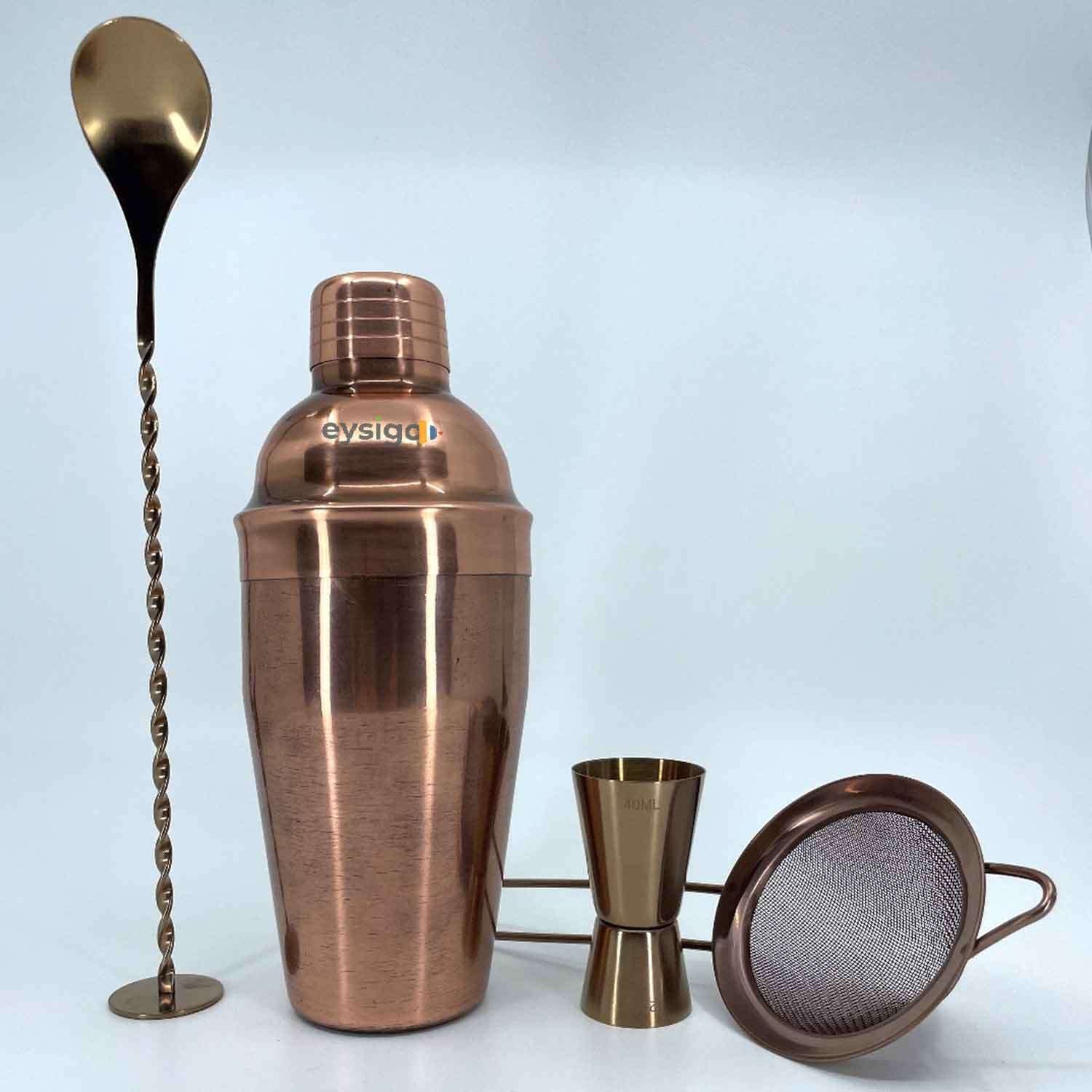 Eysigo Kokteyl Shaker Seti, Bakır, 500 ml, 4 Parça, Eysigo, Barmen Seti, Kokteyl Hazırlama Setleri