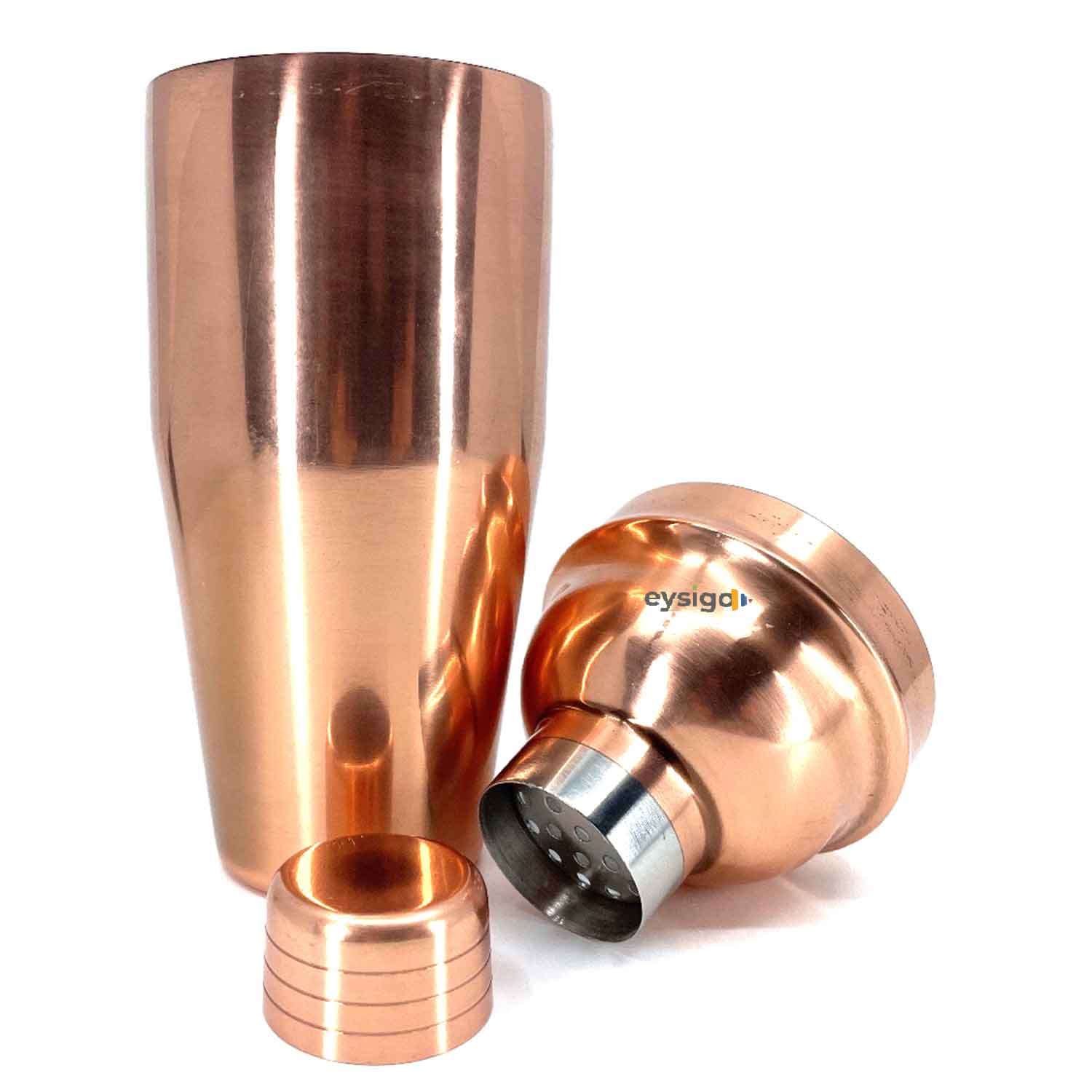 Eysigo Kokteyl Shaker Seti, Bakır, 700 ml, 3 Parça, Eysigo, Barmen Seti, Kokteyl Hazırlama Setleri