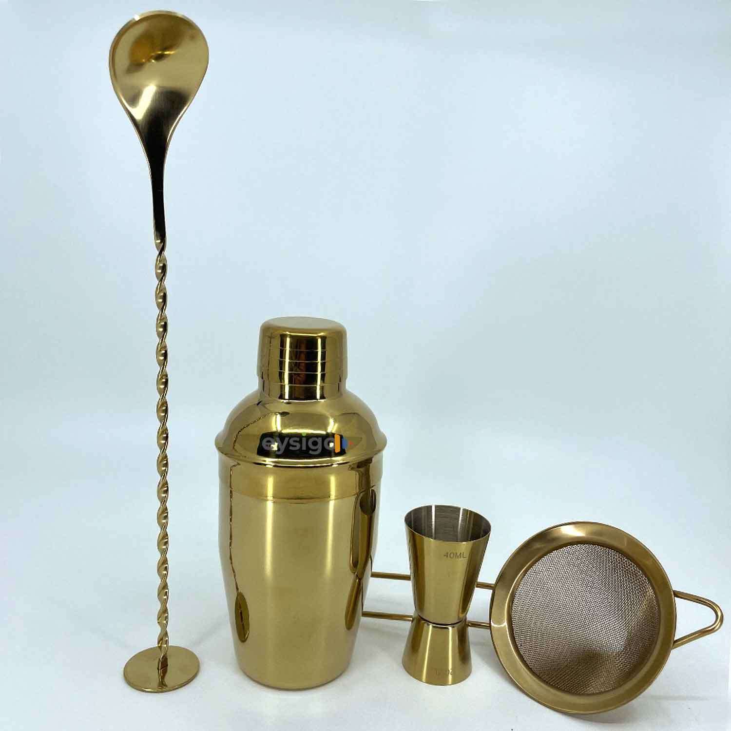 Eysigo Kokteyl Shaker Seti, Gold, 350 ml, 4 Parça, Eysigo, Barmen Seti, Kokteyl Hazırlama Setleri