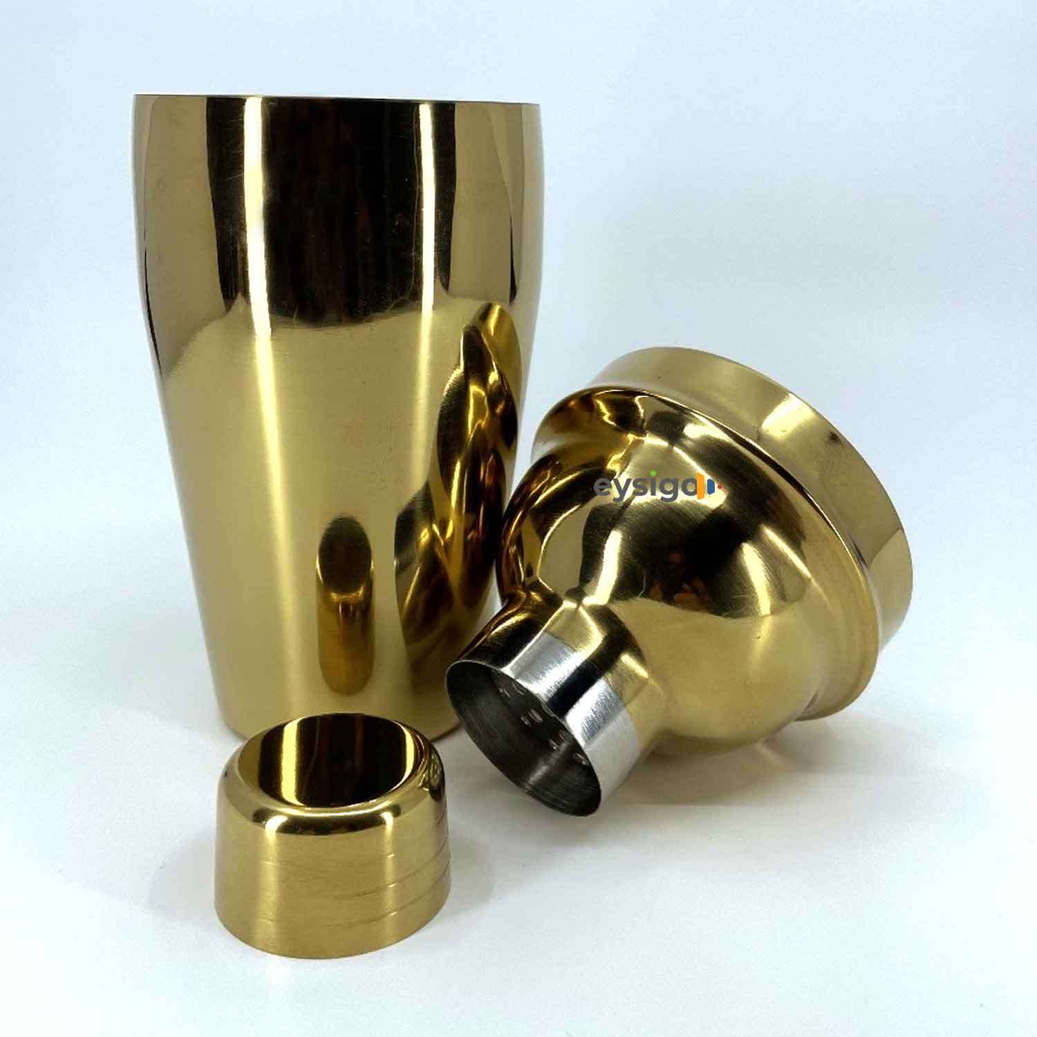 Eysigo Kokteyl Shaker Seti, Gold, 500 ml, 4 Parça, Eysigo, Barmen Seti, Kokteyl Hazırlama Setleri