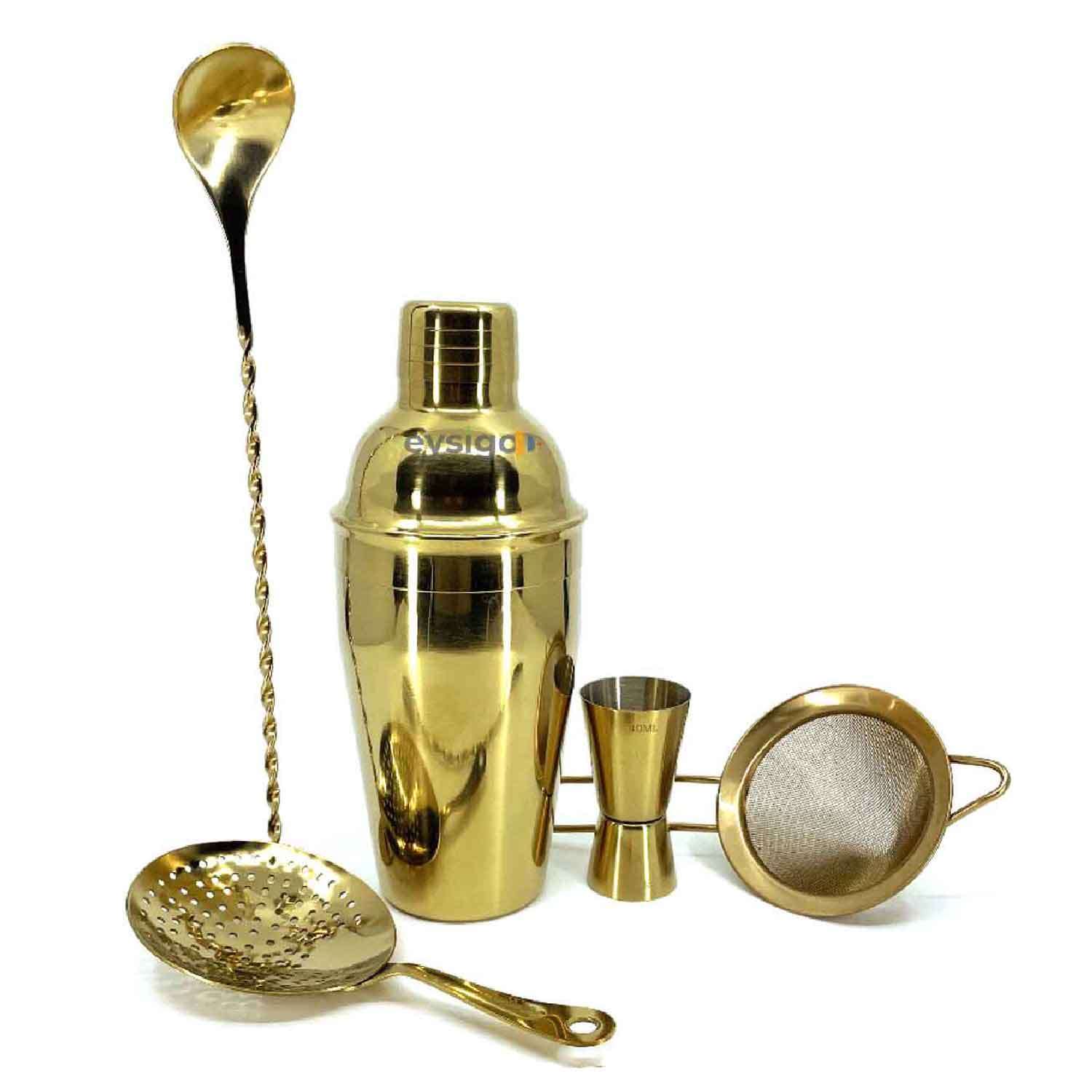 Eysigo Kokteyl Shaker Seti, Gold, 500 ml, 5 Parça, Eysigo, Barmen Seti, Kokteyl Hazırlama Setleri